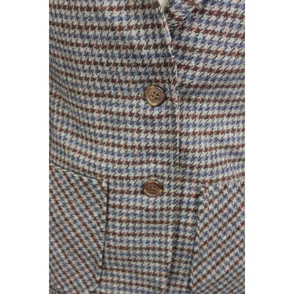 Vintage Pendelton Knockabouts Blazer Brown Plaid Jacket Wool Women's Size 8